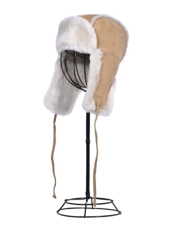 Sheepskin Trapper tie Canella white Elmer