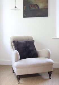 Sheepskin Cushion 50x50 Gunmetal Grey British Luxe