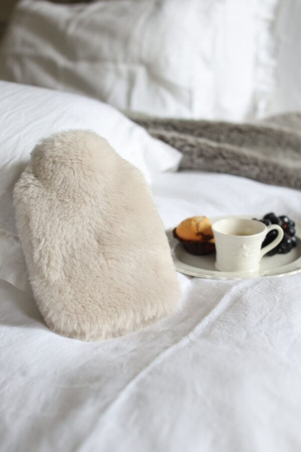 Sheepskin Hot Water Bottle Cover Uk Ivory Medium