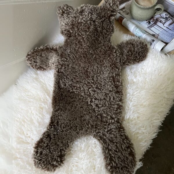 Sheepskin Hot Water bottle Papa Flat eric Taupe Brown