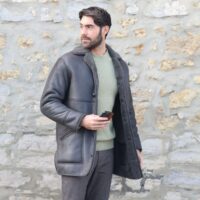 Sheepskin coat Cromita Grey Adam
