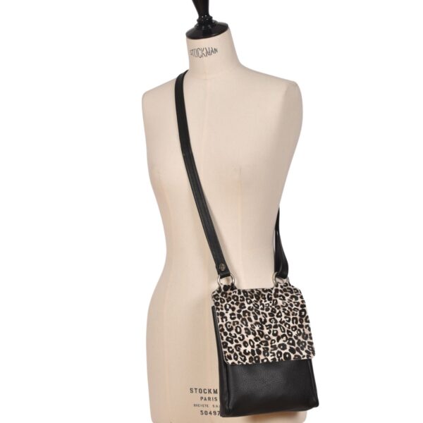 Cowhide Crossbody Flora Oncilla on Black Bison by Owen BArry