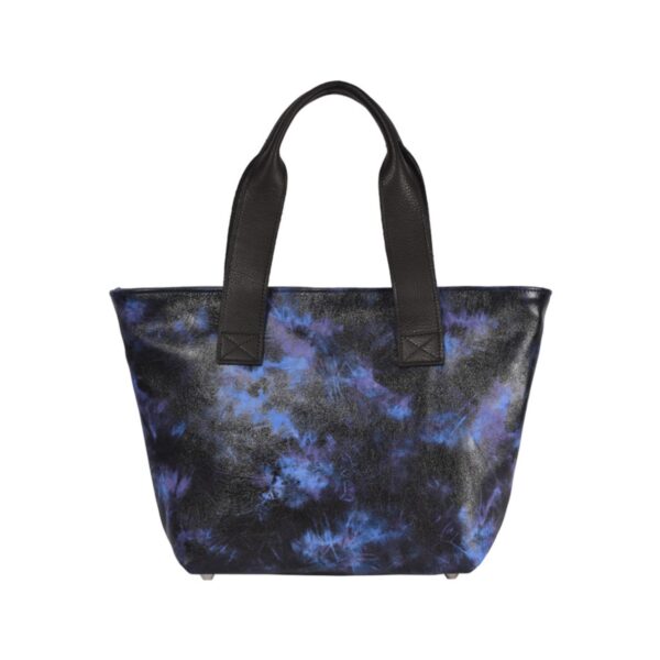 Leather Grab Bag Galaxy Blue Black Newman