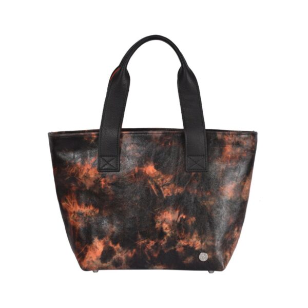 Leather Grab Bag Nova Orange Black Newman
