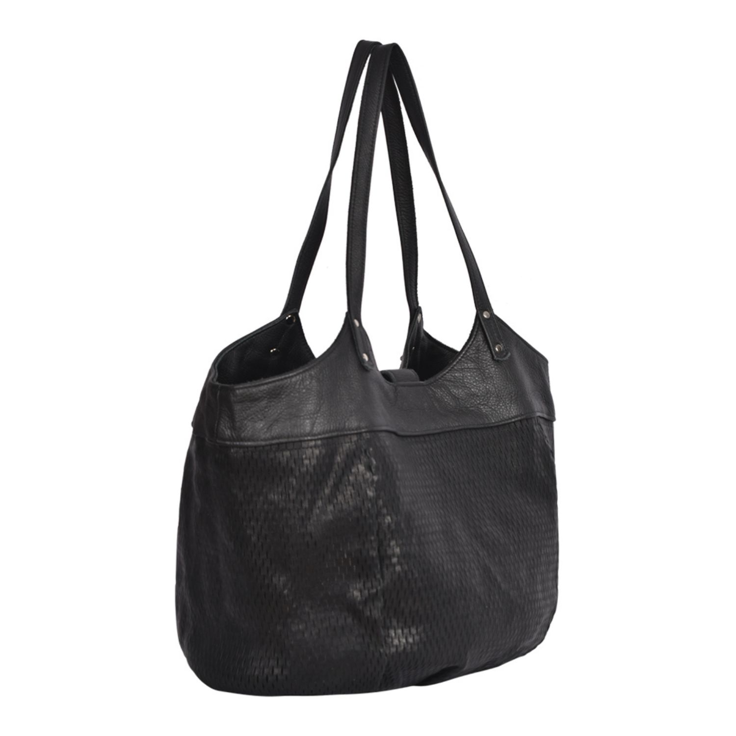 Leather Shoulder Bag Black Lucy Leather Lorde (5)