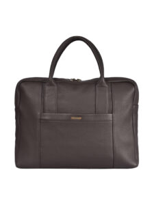 Leather Laptop bag Earth Brown Hewitt