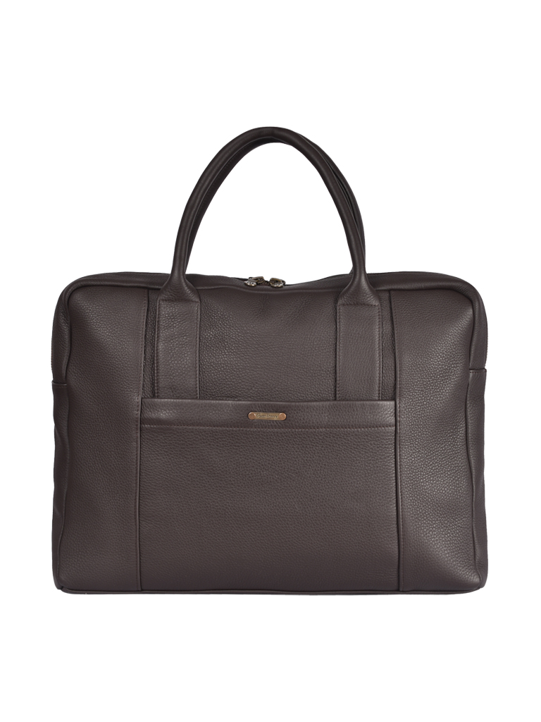 Leather Laptop bag Earth Brown Hewitt