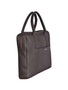 Leather Laptop bag Earth Brown Hewitt