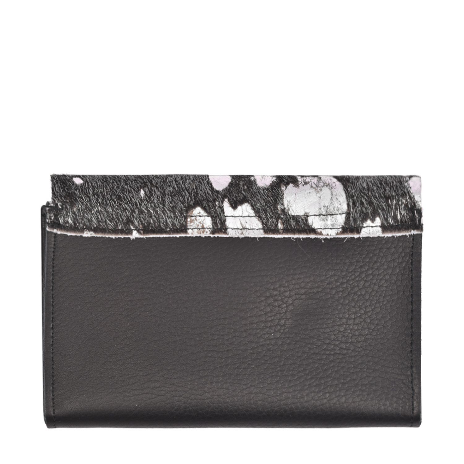 Cowhide Purse marble Acido Black Vermont Small