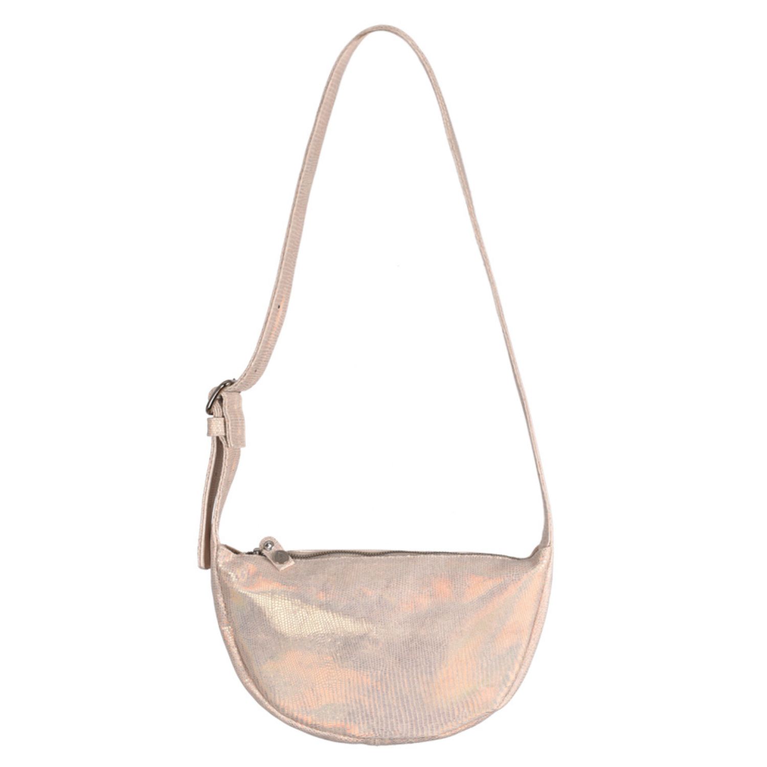 Leather slinig bag Kaykle nude metallic Dominic