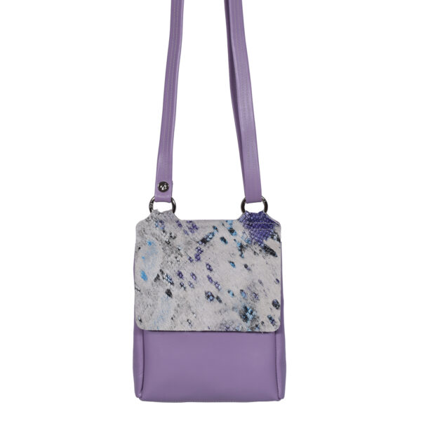Cowhide Crossbody Summer Reptile Lavender - Flora (2)