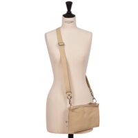 Sheepskin Crossbody Clutch Pale Cream Grenn (1)