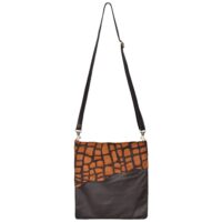 Stevie Blocks Cowhide on Brown Leather by Owen Barry (1) Stevie-Blocks-Cowhide crossbody- blocks-on-Brown-Leather-by-Owen-Barry