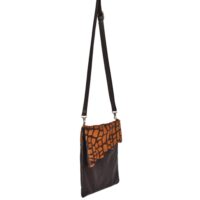 Stevie Blocks Cowhide on Brown Leather by Owen Barry (2) Cowhide crossbody- blocks-on-Brown-Leather-by-Owen-Barry