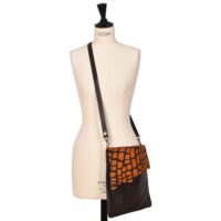 Stevie Blocks Cowhide on Brown Leather by Owen Barry (3) Cowhide crossbody- blocks-on-Brown-Leather-by-Owen-Barry