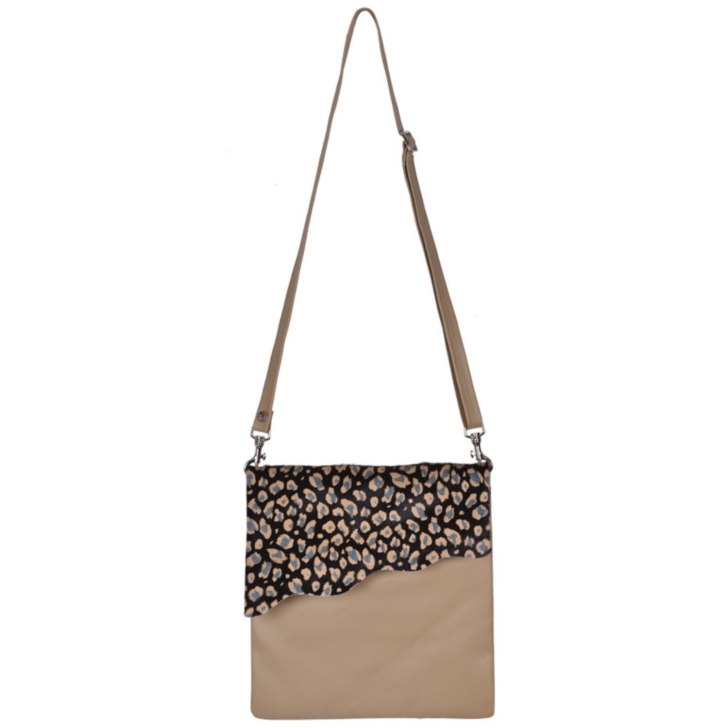 Stevie Waterlily Cowhide crossbody bag on Pebbles Leather by Owen Barry