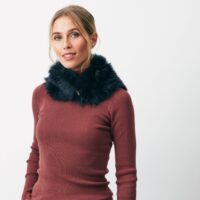 Sheepskin Shrug Ailsa Navy Toscana