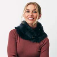 Sheepskin Shrug Ailsa Navy Toscana