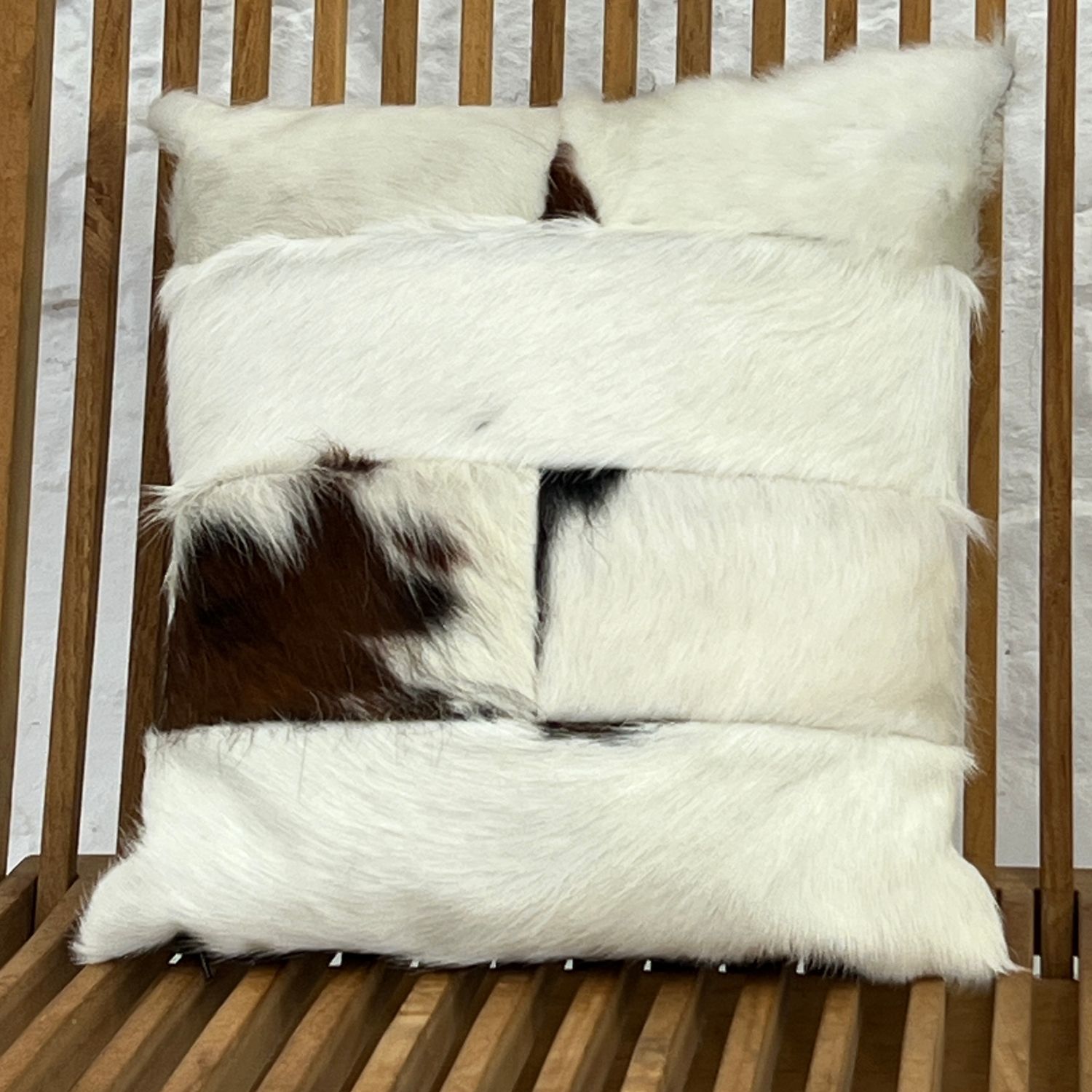 Cowhide cushion tricolour
