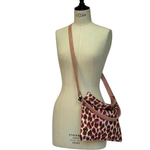 Cowhide Crossbody Iggy in Pansy on Rosa Glace by Owen Barry