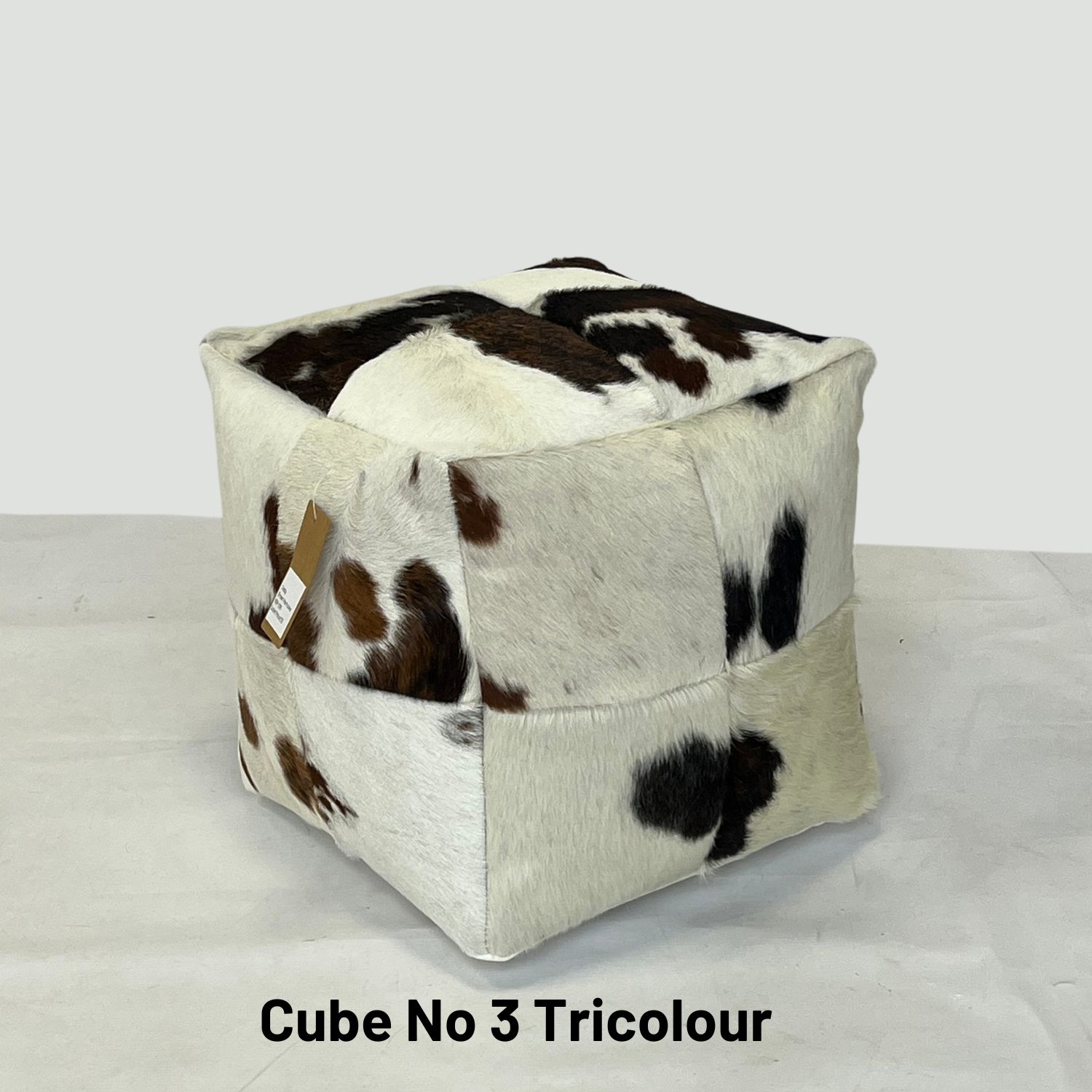 Cowhide Cube col No 3 Tricolour (1)