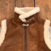 Sheepskin Gilet Walnut distressed Ivy (5)
