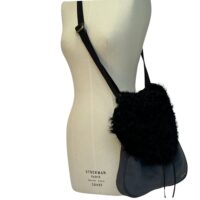 Suede Crossbody Drawstring Dark Grey with CurlyBlack Sheepskin Flap by Owen Barry (4) Suede Crossbody Drawstring Dark Grey with CurlyBlack Sheepskin Flap by Owen Barry (6)