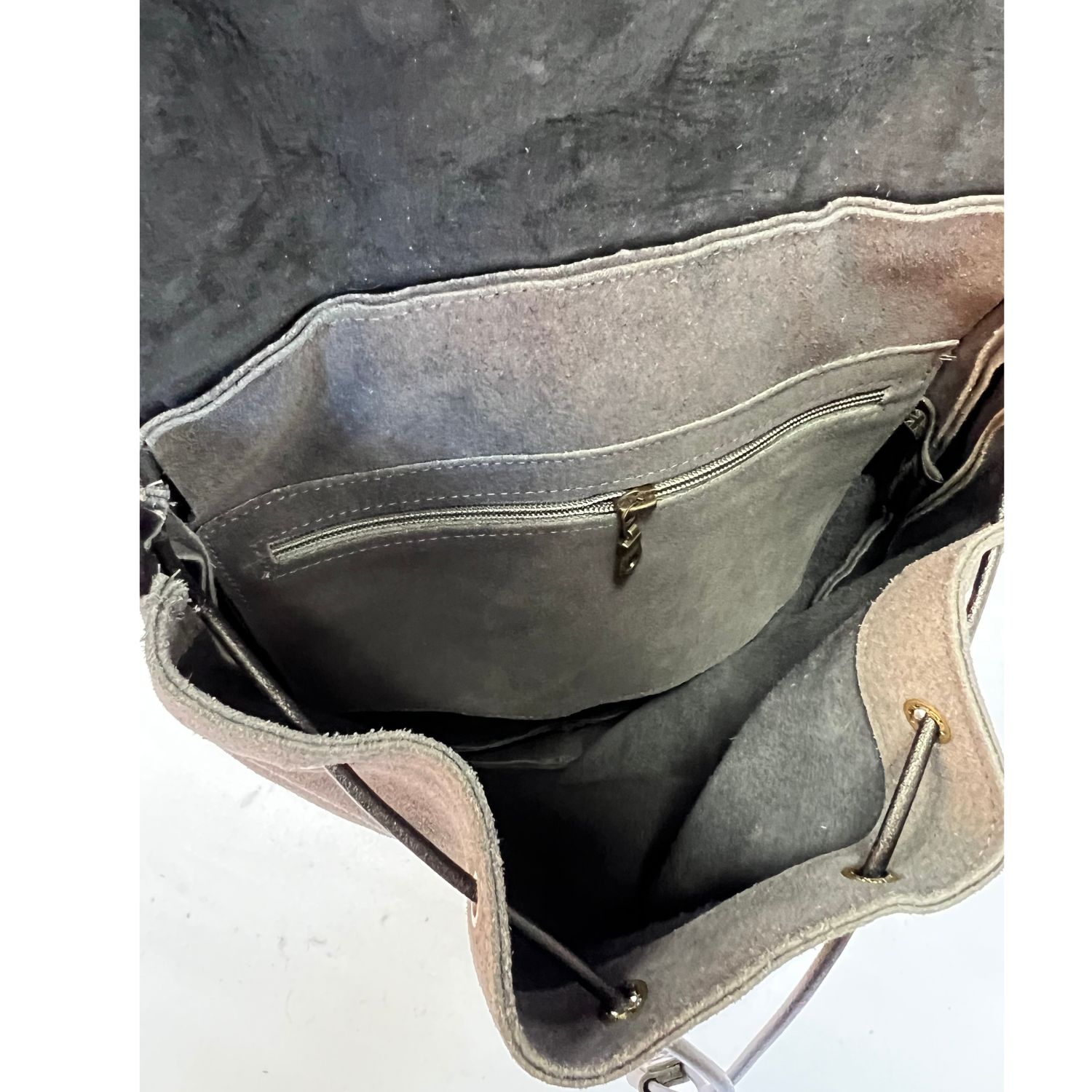 Suede Crossbody Drawstring Dark Grey with CurlyBlack Sheepskin Flap by Owen Barry (7 Suede Crossbody Drawstring Dark Grey with CurlyBlack Sheepskin Flap by Owen Barry (6)