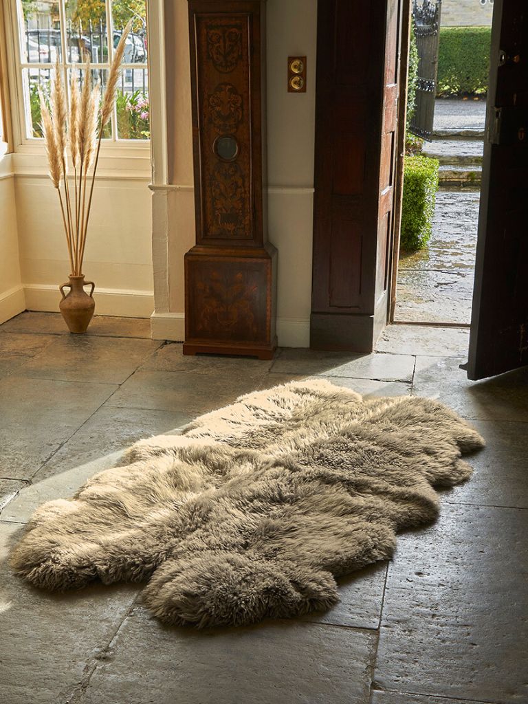 Sheepskin Yetti Rug Quad in Hamstone by Owen BArry