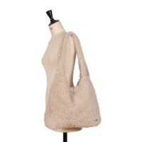 Shearling shoulder bag Oatmeal Icelandic Lyra