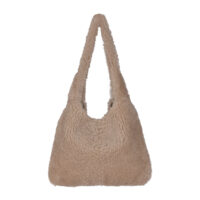 Shearling shoulder bag Oatmeal Icelandic Lyra