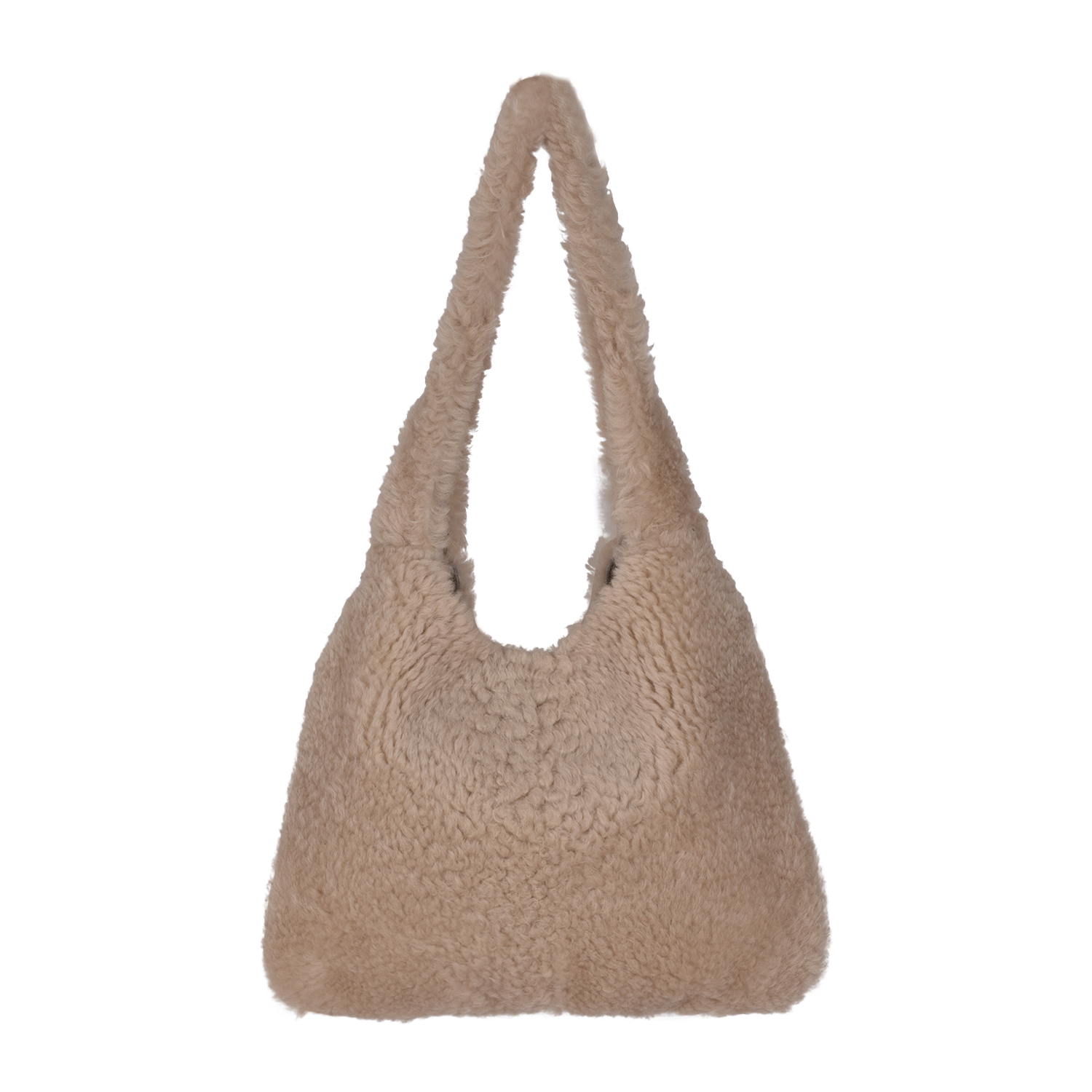 Shearling shoulder bag Oatmeal Icelandic Lyra