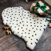 Sheepskin Nursing Play Rug Polka Dot