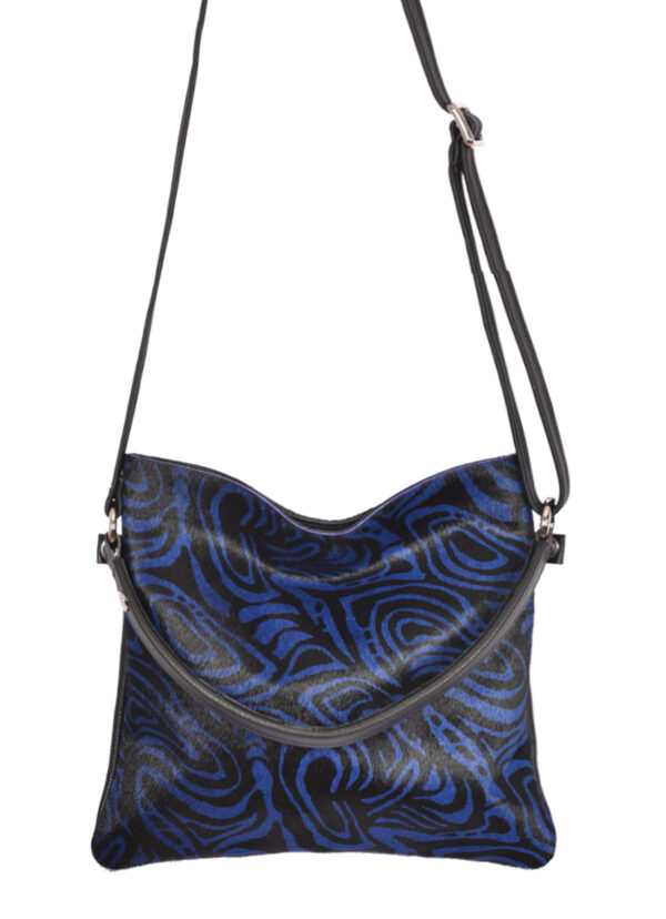 Cowhide Crossbody and Shoulder Bag Larkspur Black Iggy