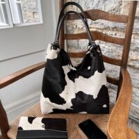 Dudley Cowhide Shoulder Bag Black Splash Dudley Cowhide Shoulder Bag Black Splash