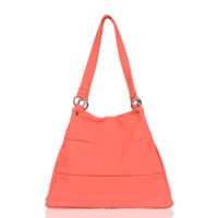 Marlow Leather Tote Shoulder Bag in Coral Leather by Owen Barry