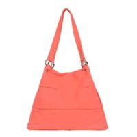 Marlow Leather Tote Shoulder Bag in Coral Leather by Owen Barry