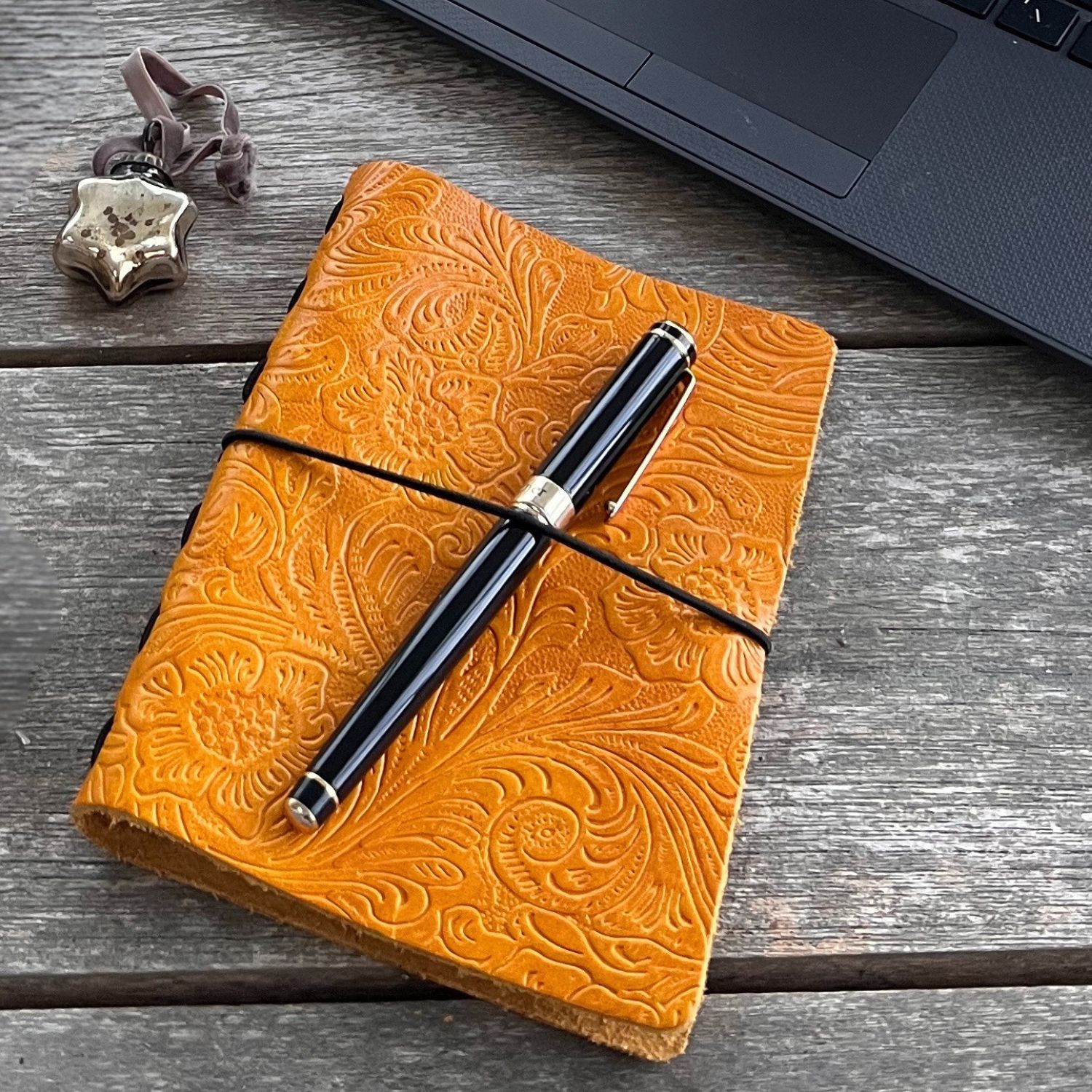 Leather-notebooks-A6-with-inner-pad-by-Owen-BArry