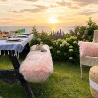 Rose Double sheepskin rug luxe (4) Sheepskin Rug Double Luxe Dusky Pink by Owen Barry