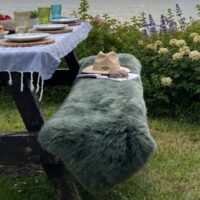 Sheepskin Luxe Rugs double Thyme (1) Sheepskin Rug Double Luxe Thyme Green by Owen Barry