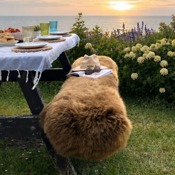 Sheepskin Rug Double Luxe Toffee by Owen Barry