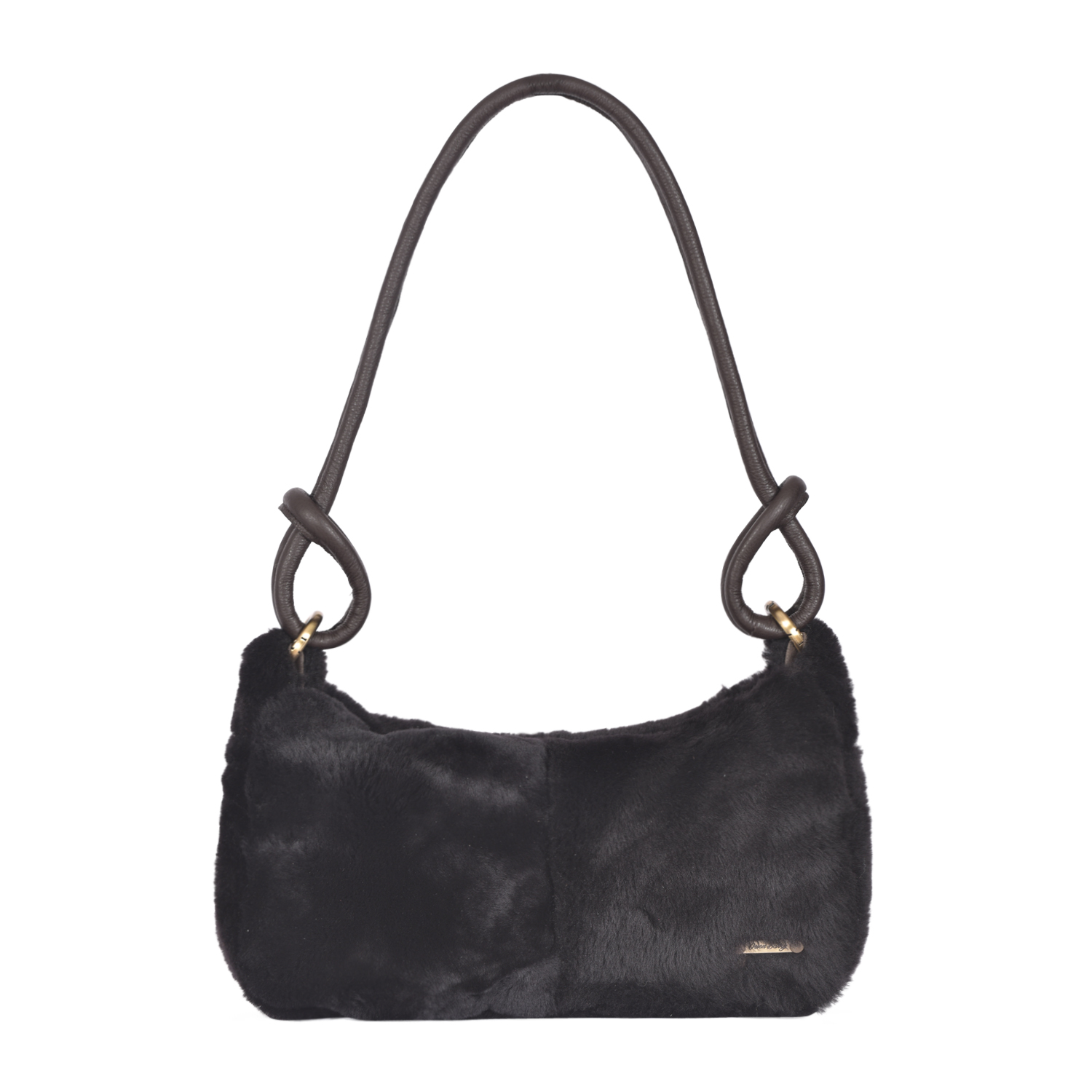 Sheepskin Shoulder bag Devoran Ebony