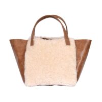 Sheepskin Grab Bag Brandy Cream Curly Tan Leather Hawes (2) Sheepskin Grab Bag Brandy Cream Curly Tan Leather Hawes