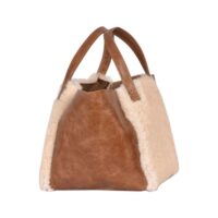 Sheepskin Grab Bag Brandy Cream Curly Tan Leather Hawes (5) Sheepskin Grab Bag Brandy Cream Curly Tan Leather Hawes