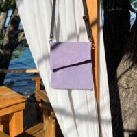 Z-Top-Lilac-Suede-Crossbody-Bag by Owen Barry