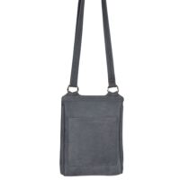 Leather Crossbody Bag Flora in Neimes Blue Nubuk by Owen Barry