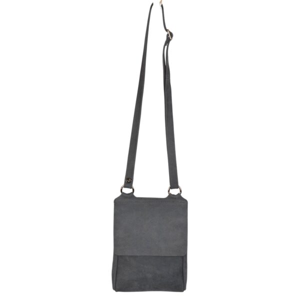 Leather Crossbody Bag Flora in Neimes Blue Nubuk by Owen Barry