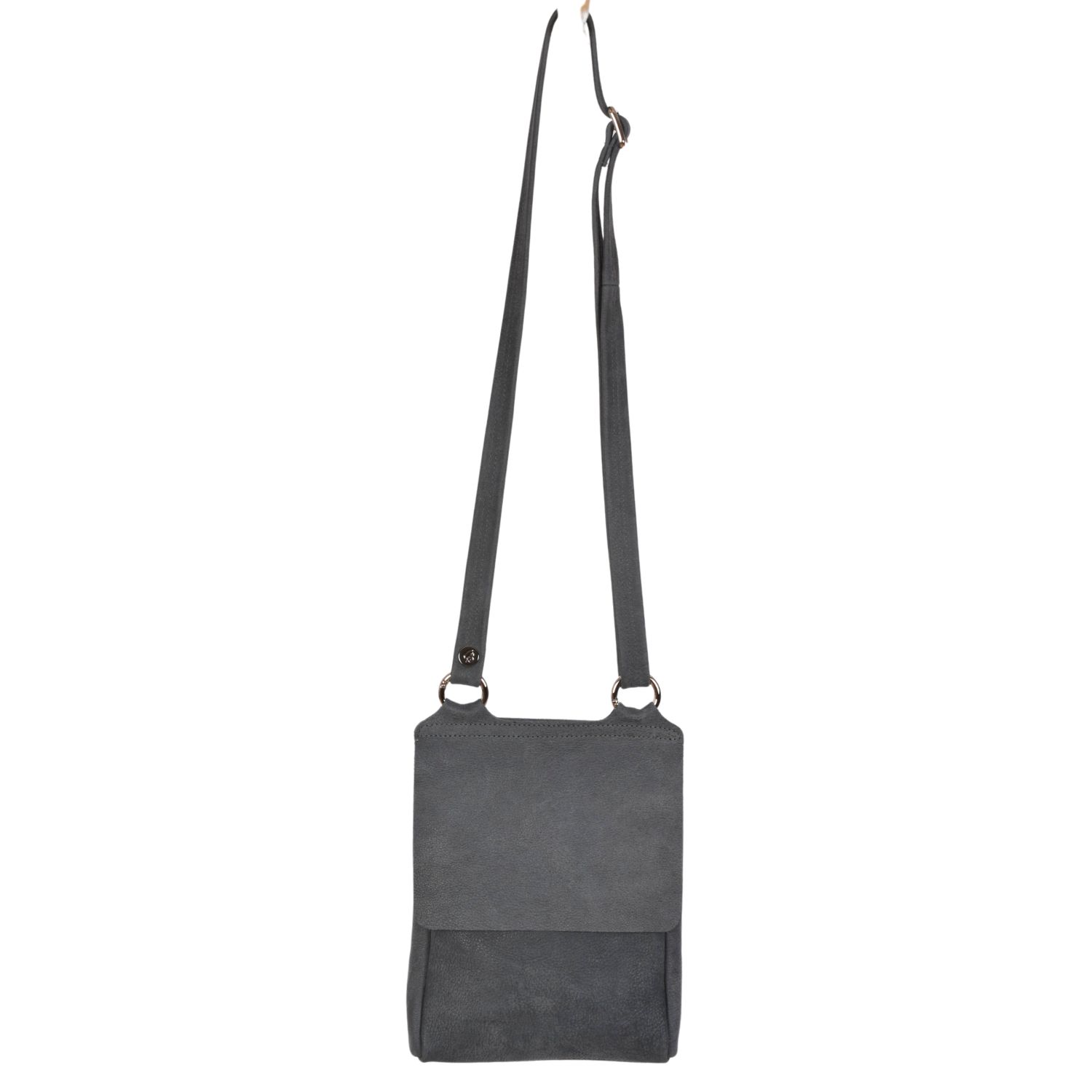 Leather Crossbody Bag Flora in Neimes Blue Nubuk by Owen Barry
