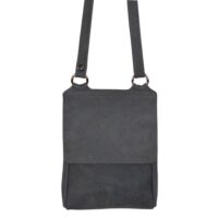 Leather Crossbody Bag Flora in Neimes Blue Nubuk by Owen Barry