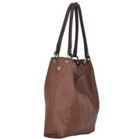 Leather Shoulder Bag Dudley in Cocoa Leather by Owen Barry